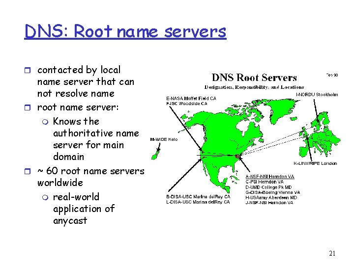 DNS: Root name servers r contacted by local name server that can not resolve