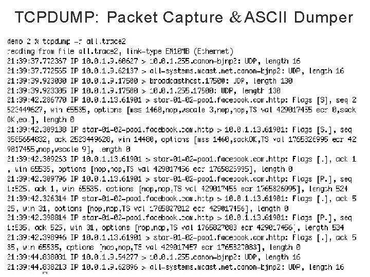 TCPDUMP: Packet Capture & ASCII Dumper 