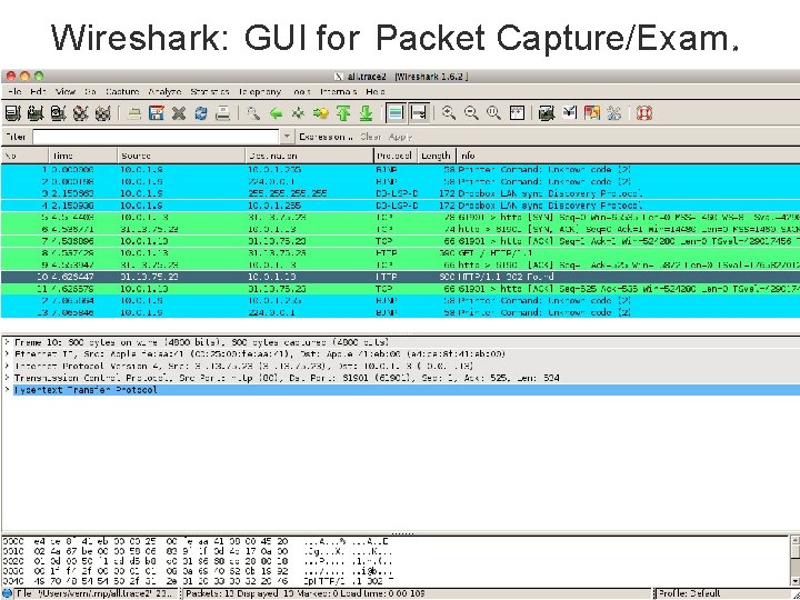 Wireshark: GUI for Packet Capture/Exam 篝 