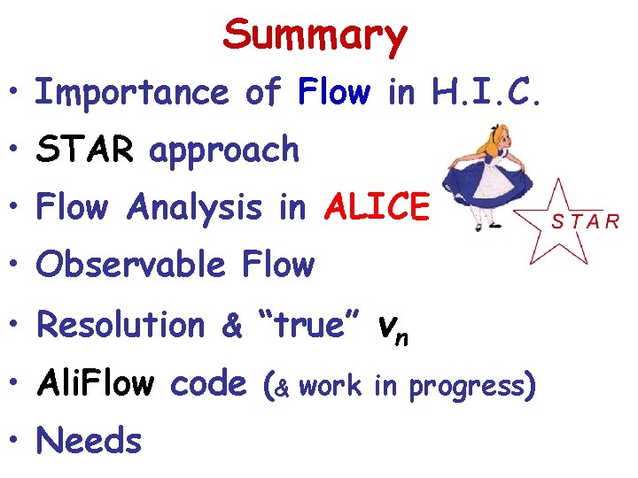 Summary • Importance of Flow in H. I. C. • STAR approach • Flow