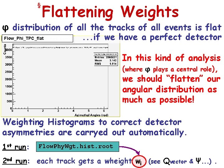 § Flattening Weights φ distribution of all the tracks of all events is flat