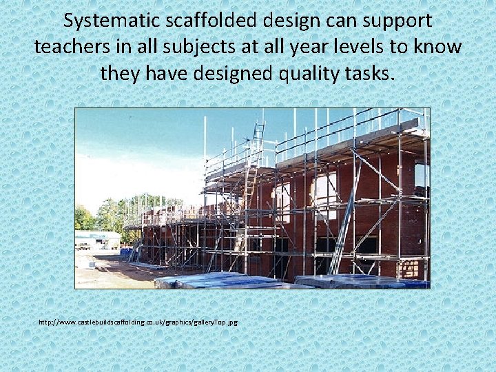 Systematic scaffolded design can support teachers in all subjects at all year levels to