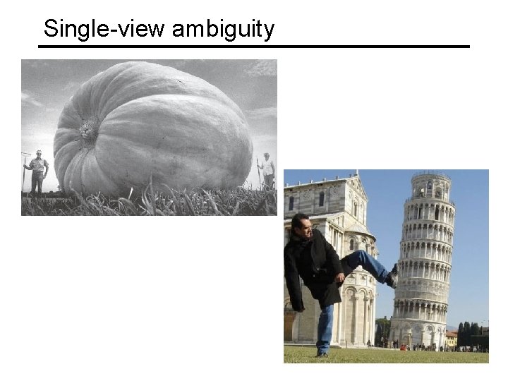 Single-view ambiguity 