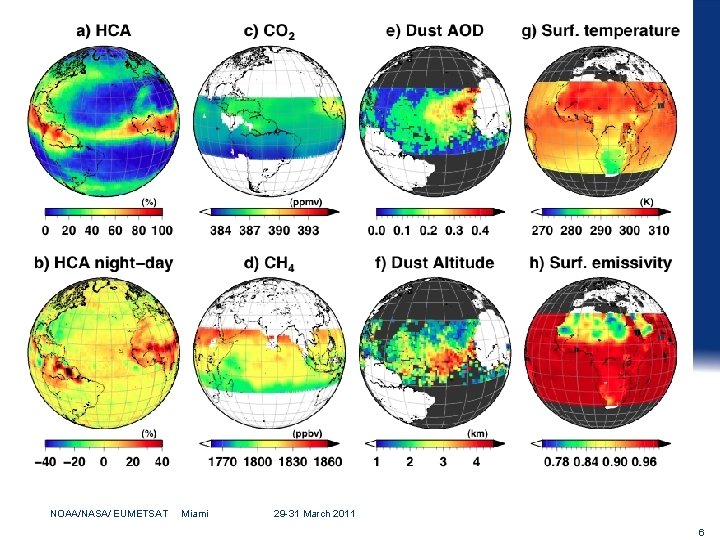 NOAA/NASA/ EUMETSAT Miami 29 -31 March 2011 6 