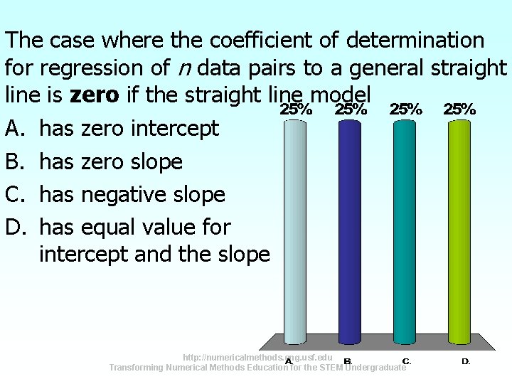 The case where the coefficient of determination for regression of n data pairs to The case where the coefficient of determination for regression of n data pairs to