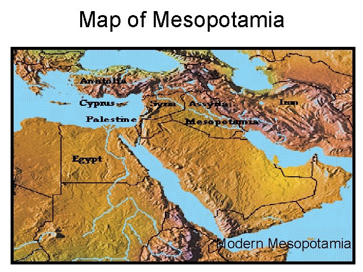 Map of Mesopotamia Modern Mesopotamia 