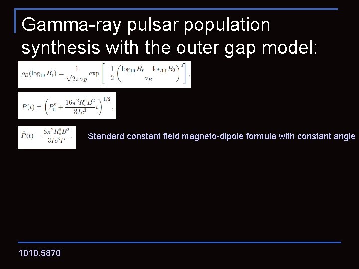 Gamma-ray pulsar population synthesis with the outer gap model: spin periods Standard constant field