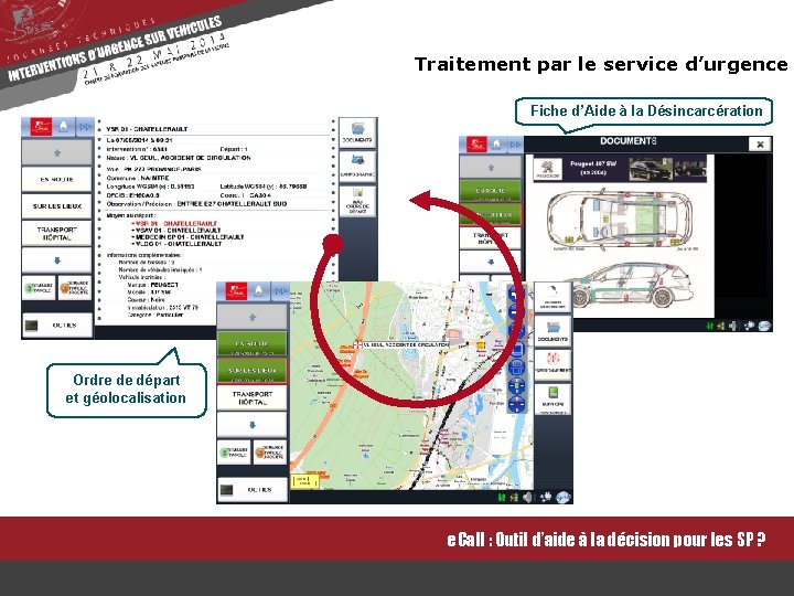 Traitement par le service d’urgence Fiche d’Aide à la Désincarcération Ordre de départ et