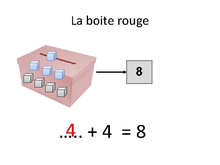 La boite rouge 8 4 +4 =8 …. . 