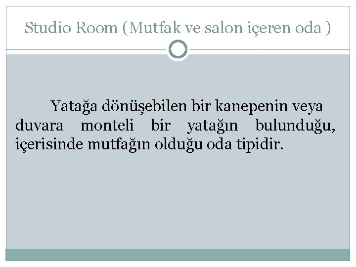 Studio Room (Mutfak ve salon içeren oda ) Yatağa dönüşebilen bir kanepenin veya duvara
