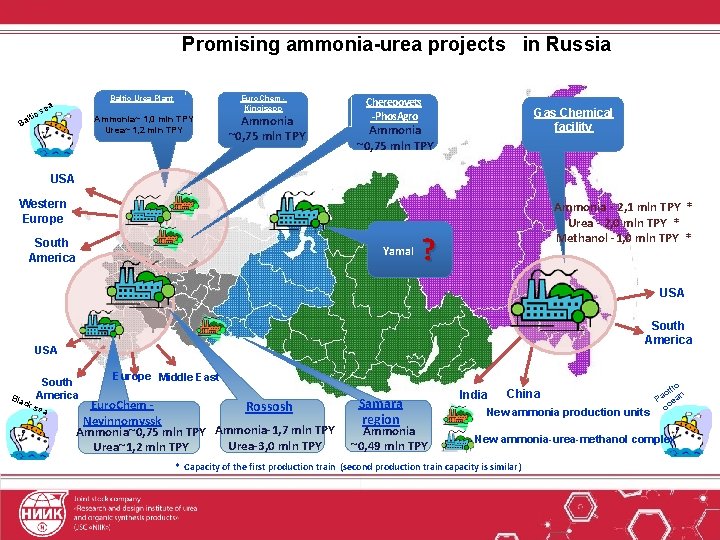Promising ammonia-urea projects in Russia B Baltic Urea Plant ea cs i alt Euro.