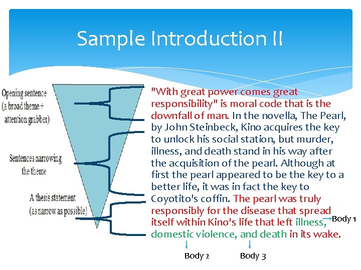 Sample Introduction II "With great power comes great responsibility" is moral code that is Sample Introduction II "With great power comes great responsibility" is moral code that is
