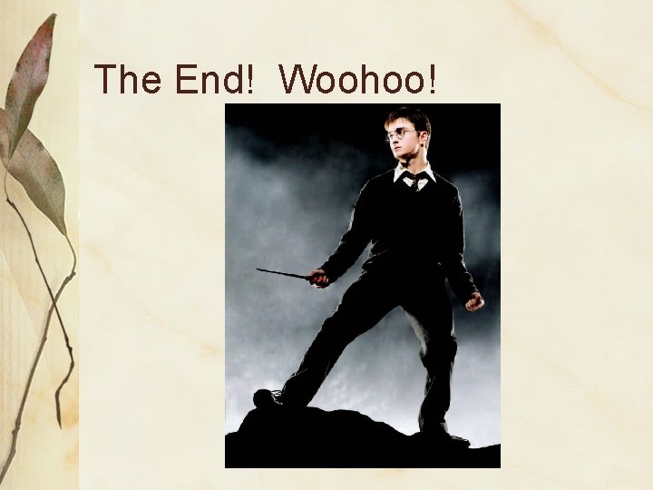 The End! Woohoo! 