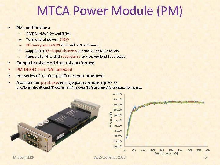 MTCA Power Module (PM) • PM specifications: – – – Comprehensive electrical tests performed MTCA Power Module (PM) • PM specifications: – – – Comprehensive electrical tests performed