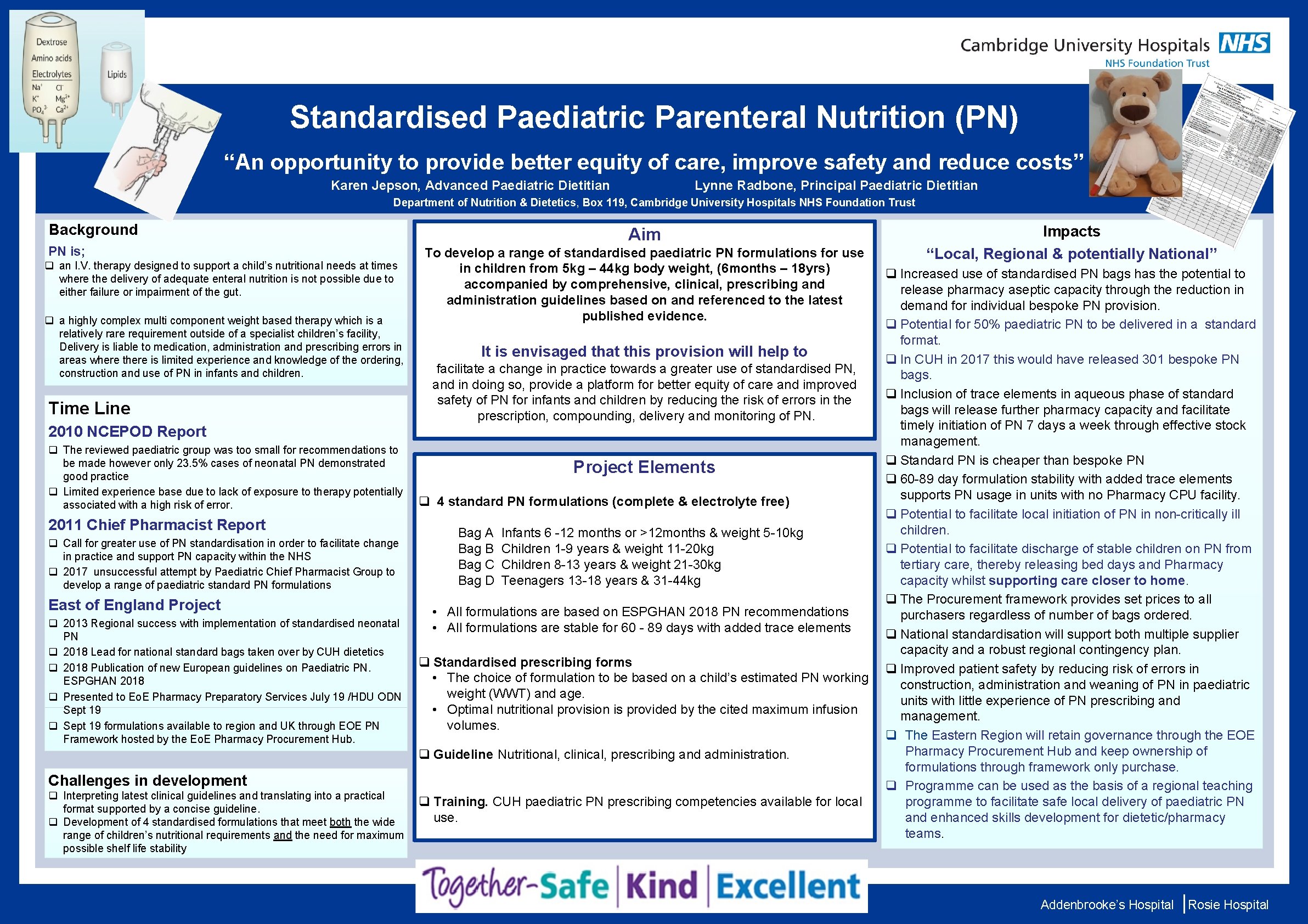 Standardised Paediatric Parenteral Nutrition (PN) “An opportunity to provide better equity of care, improve