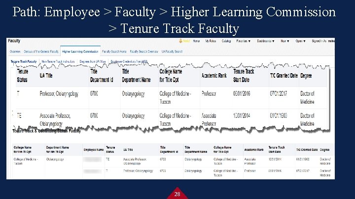 Path: Employee > Faculty > Higher Learning Commission > Tenure Track Faculty 28 