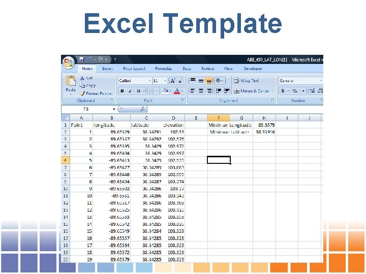 Excel Template 