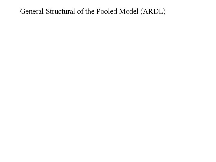 General Structural of the Pooled Model (ARDL) General Structural of the Pooled Model (ARDL)