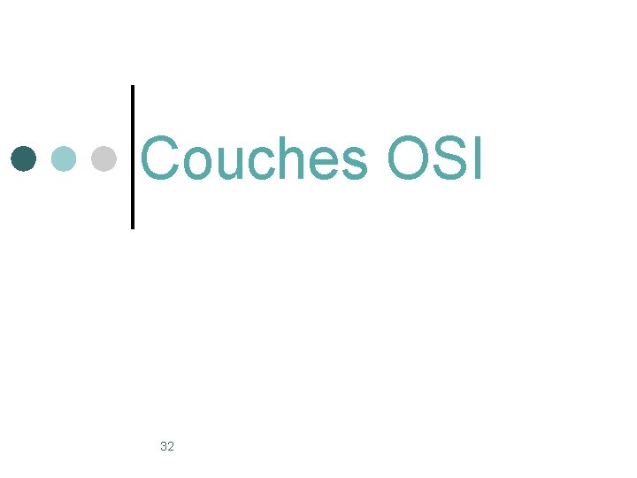 Couches OSI 32 Couches OSI 32