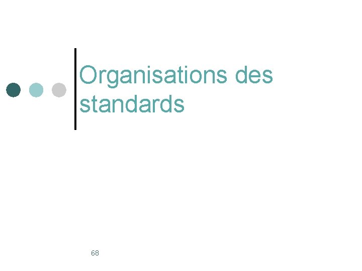Organisations des standards 68 Organisations des standards 68