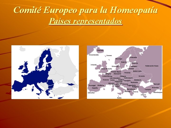 Comité Europeo para la Homeopatía Países representados 