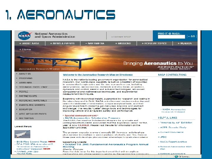 1. Aeronautics 