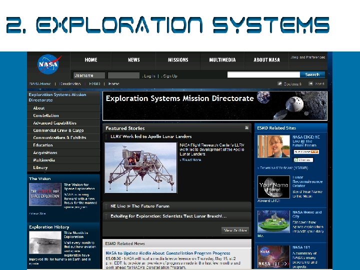 2. Exploration Systems 