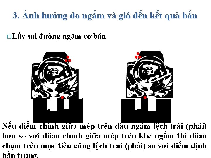 3. Ảnh hưởng do ngắm và gió đến kết quả bắn � Lấy sai