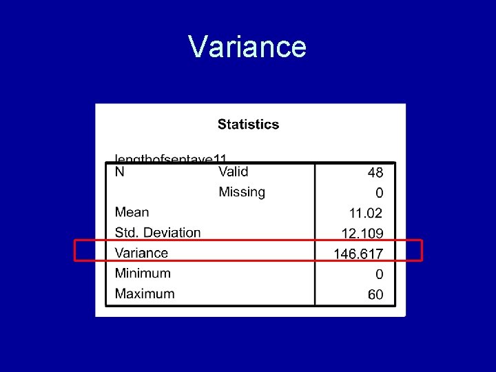 Variance Variance