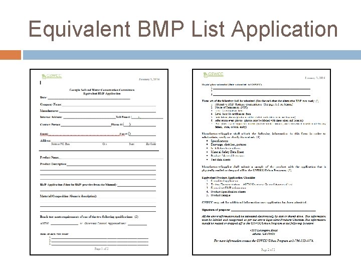 Equivalent BMP List Application 