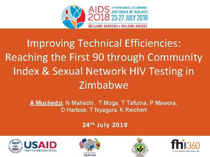 Improving Technical Efficiencies: Reaching the First 90 through Community Index & Sexual Network HIV