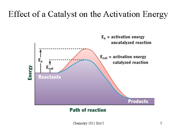 Effect of a Catalyst on the Activation Energy Chemistry 1011 Slot 5 5 
