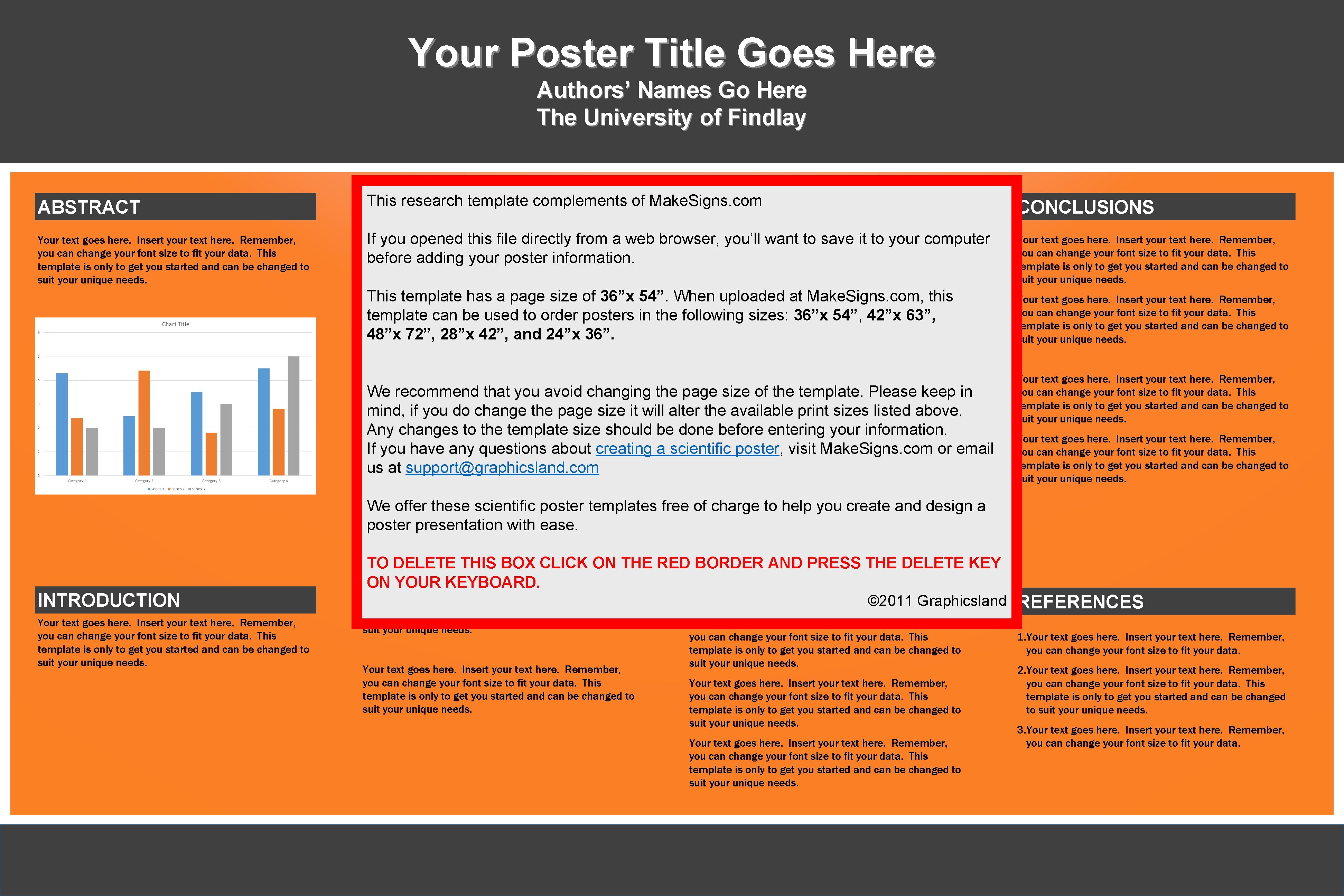 Your Poster Title Goes Here Authors’ Names Go Here The University of Findlay ABSTRACT