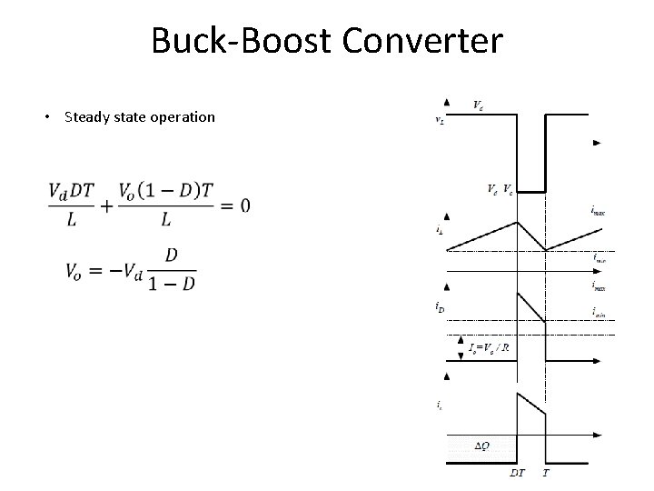 Buck-Boost Converter • Steady state operation 