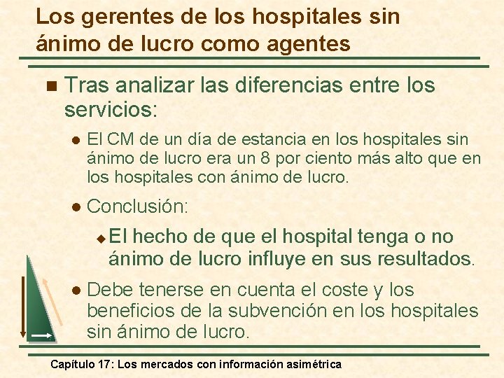 Los gerentes de los hospitales sin ánimo de lucro como agentes n Tras analizar