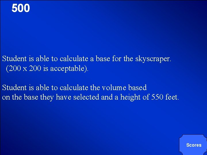 © Mark E. Damon - All Rights Reserved 500 Student is able to calculate