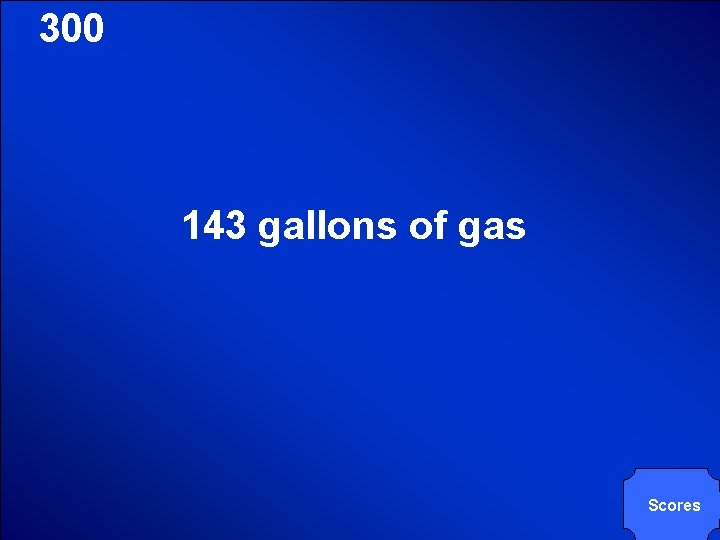 © Mark E. Damon - All Rights Reserved 300 143 gallons of gas Scores