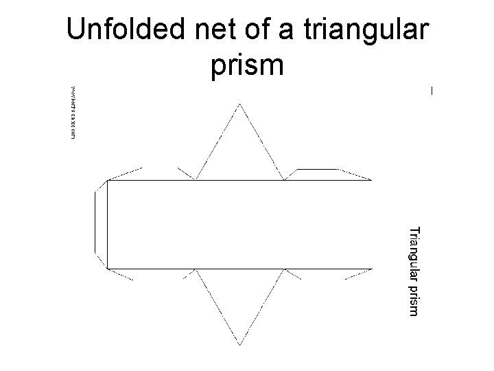 Unfolded net of a triangular prism 