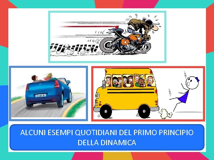 ALCUNI ESEMPI QUOTIDIANI DEL PRIMO PRINCIPIO DELLA DINAMICA 