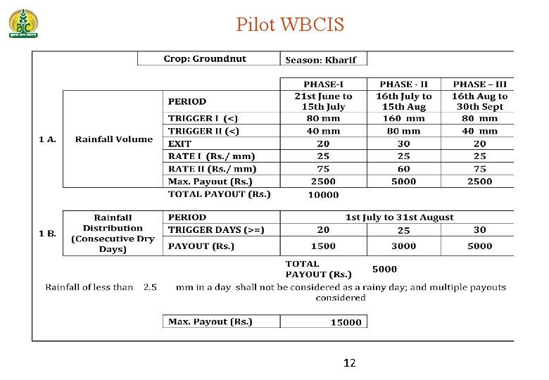 Pilot WBCIS 12 