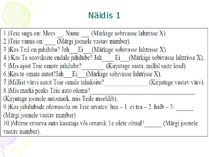 Näidis 1 