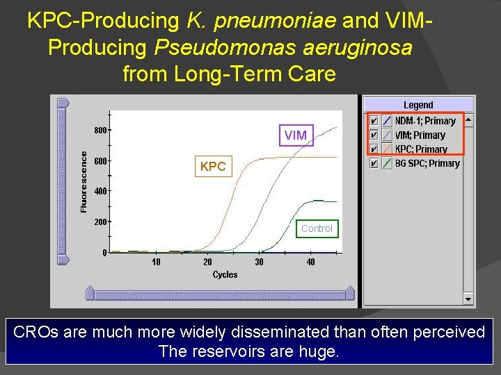 KPC-Producing K. pneumoniae and VIMProducing Pseudomonas aeruginosa from Long-Term Care VIM KPC Control CROs