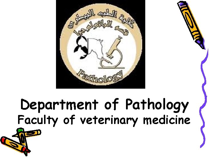 Department of Pathology Faculty of veterinary medicine 