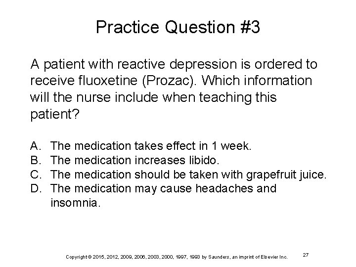 Chapter 28 Antidepressants And Mood Stabilizers Copyright 2015