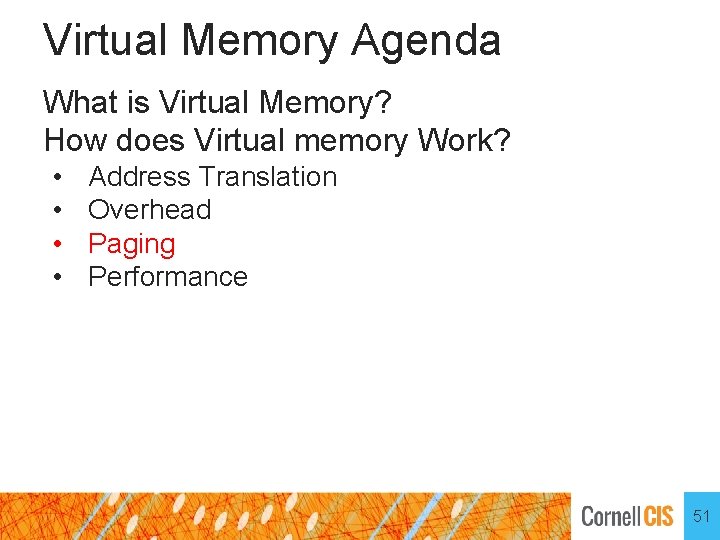 Virtual Memory Agenda What is Virtual Memory? How does Virtual memory Work? • •