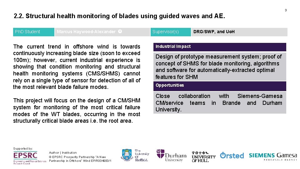 3 2. 2. Structural health monitoring of blades using guided waves and AE. Ph.