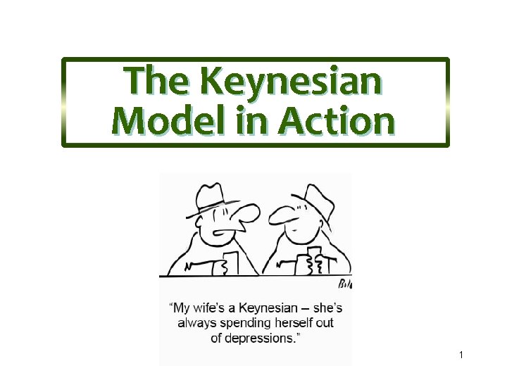 The Keynesian Model in Action 1 