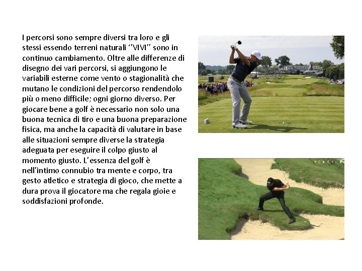 I percorsi sono sempre diversi tra loro e gli stessi essendo terreni naturali ‘’VIVI’’