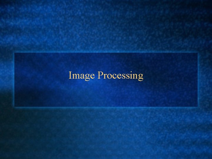 Image Processing 