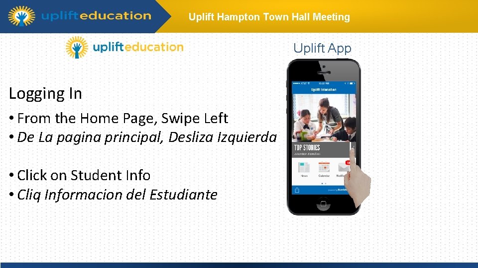 Uplift Hampton Town Hall Meeting Uplift App Logging In Click to edit Master title